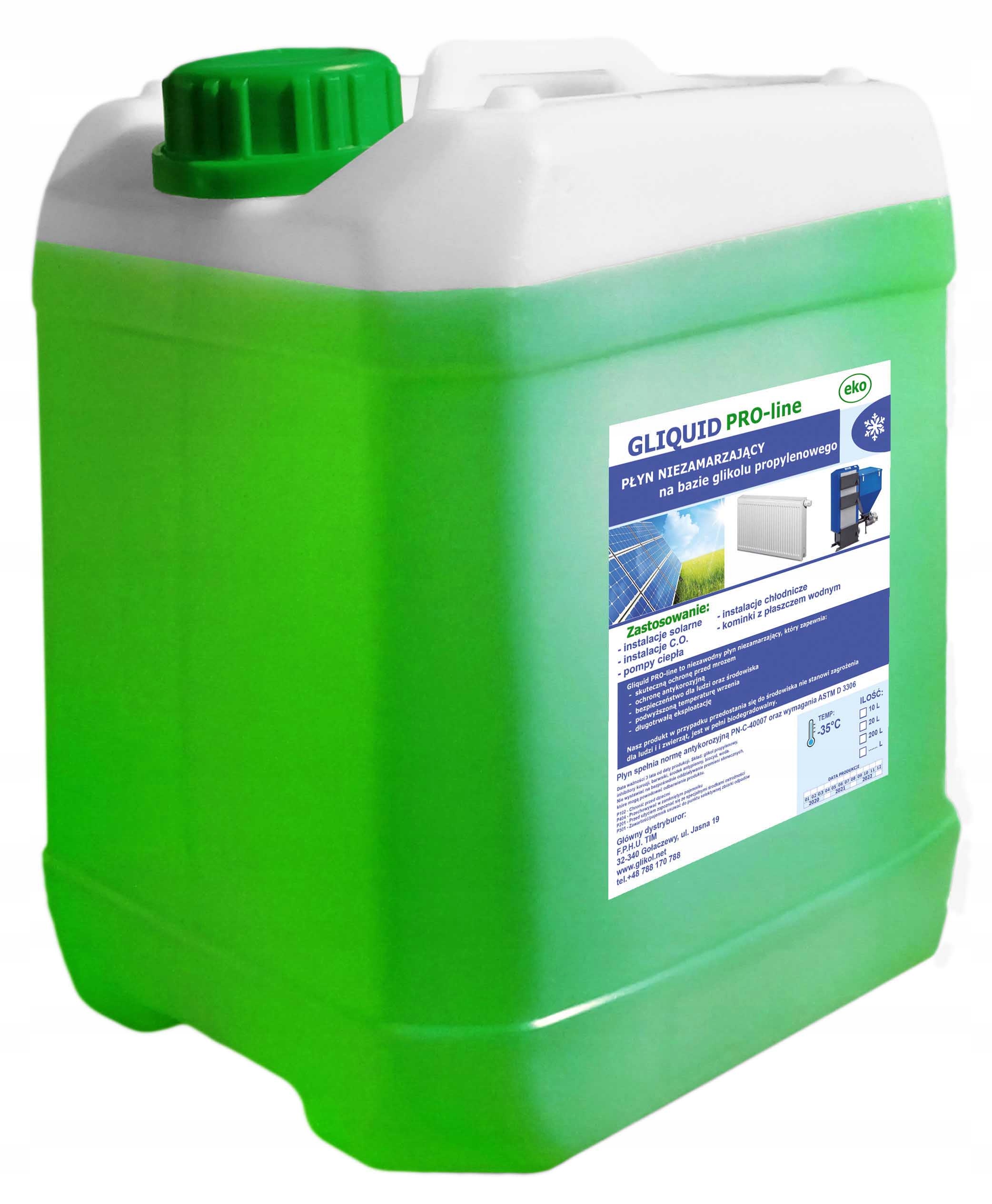 Propylénglykol solárna kvapalina solárna -35C 10 L ECO