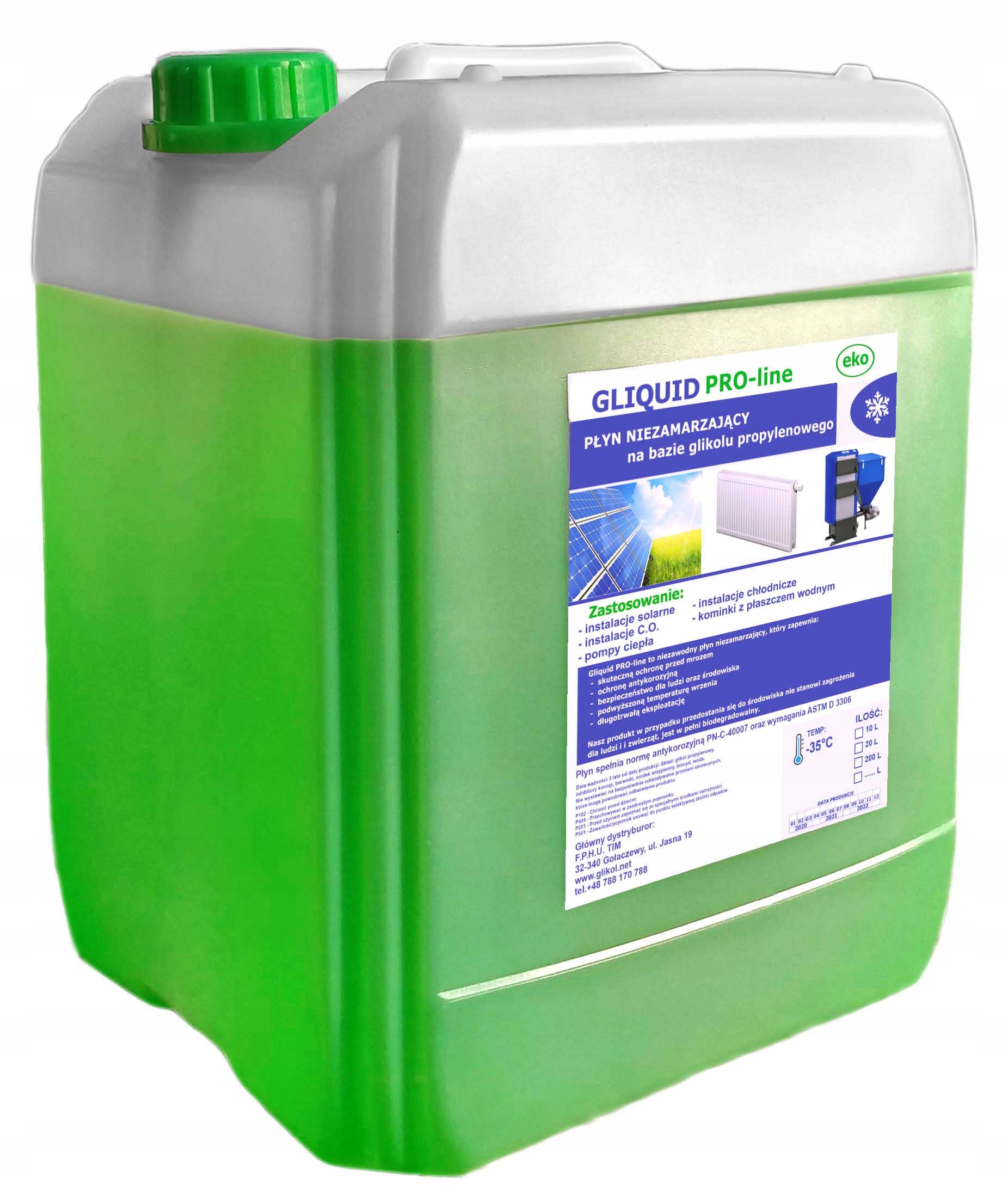 Propylénglykol solárna kvapalina solar -35C 20 L ECO
