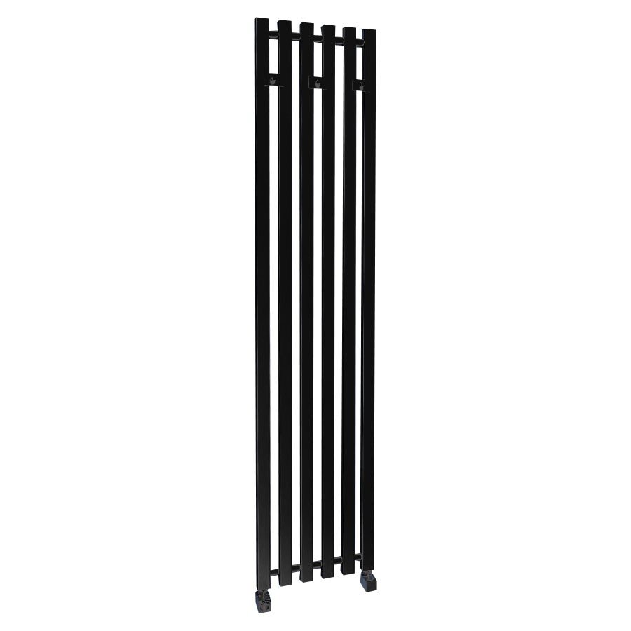 Deco radiátor 120 x 25 matne čierne vešiaky