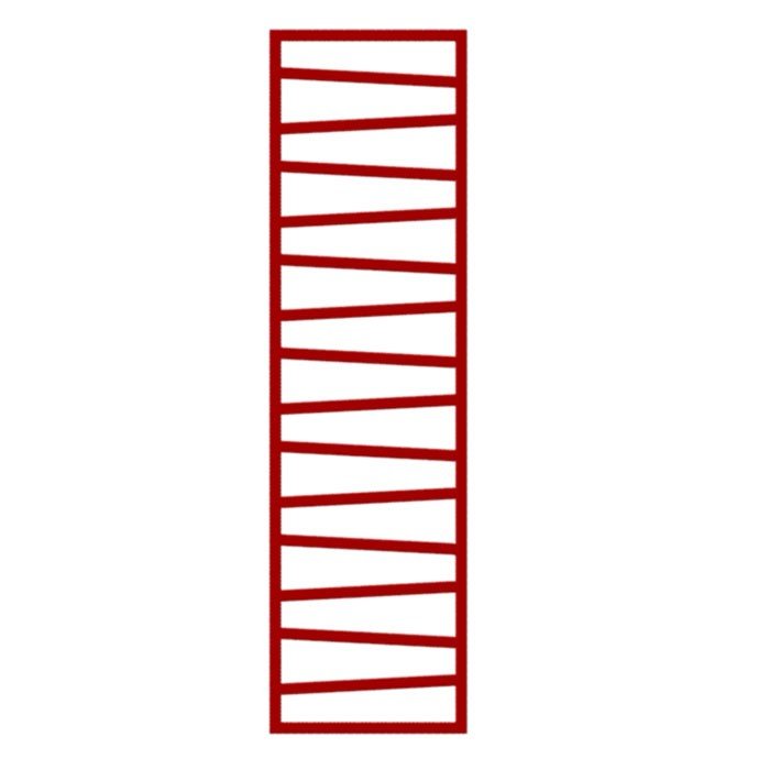 dekoratívny izbový radiátor ZIG 178 x 50 vo farbách RAL
