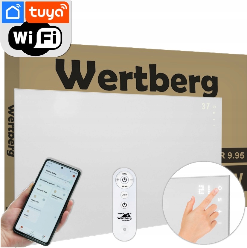 Radiátor Wertberg IR 9,95 MWWFPS 960 W biely