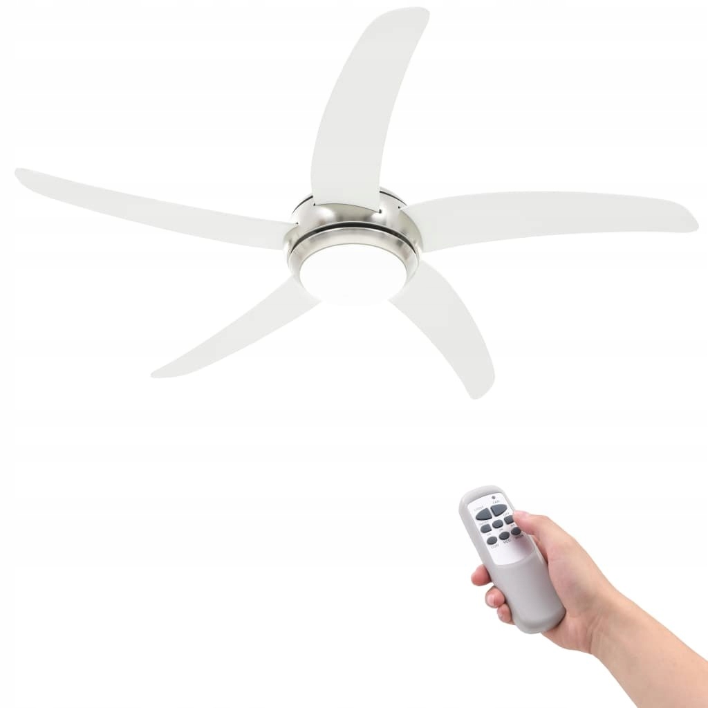 Ventilátor – k9p Stropný ventilátor so žiarovkou, 128 cm, biela