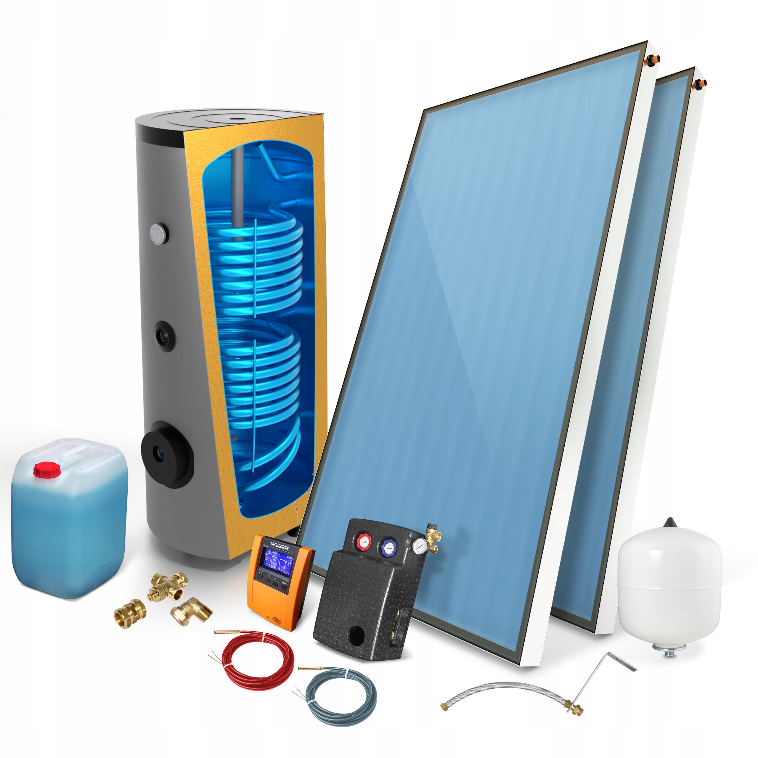 Solárny kolektor STANDARD solárny set 2 x 2,8 s 300l zásobníkom