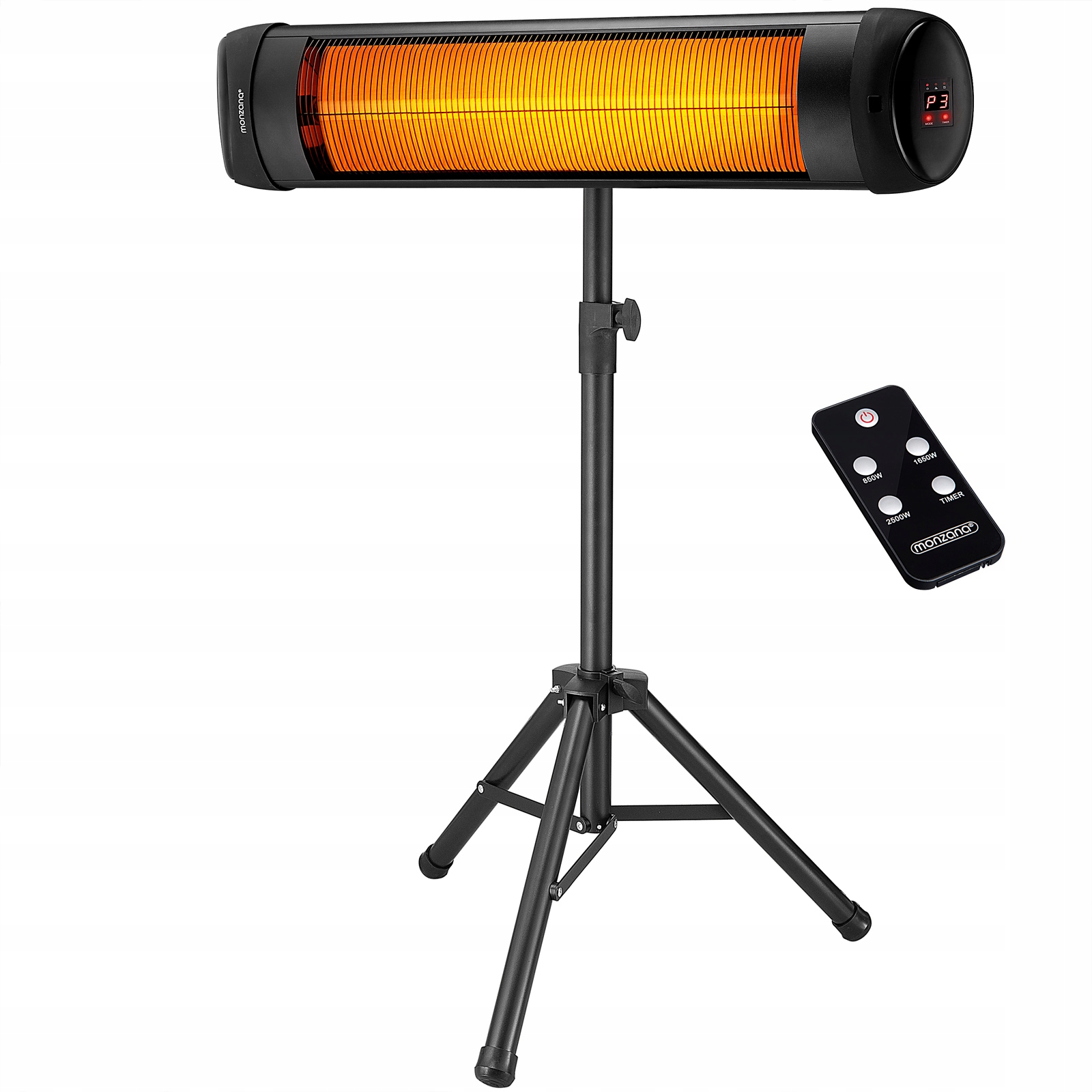 Terasový sálavý ohrievač na stojane Monzana 2500 W