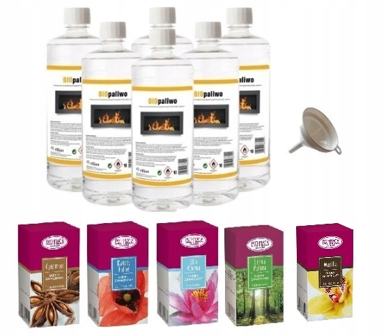 Sada biopalív, bioetanol 6L + aróma 5 olejov